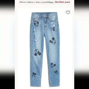 H&M Dividend Mickey Mouse Disney Jeans